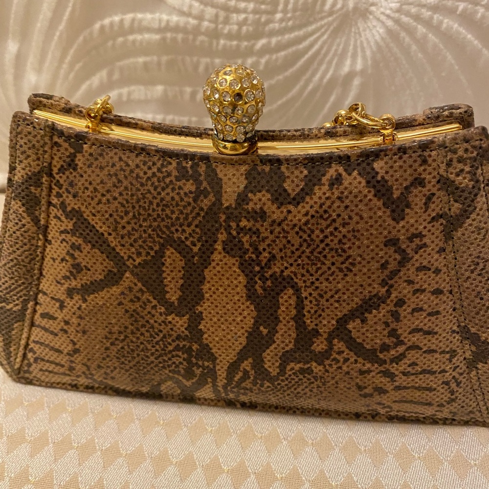 Alligator print evening bag - Picture 3 of 8